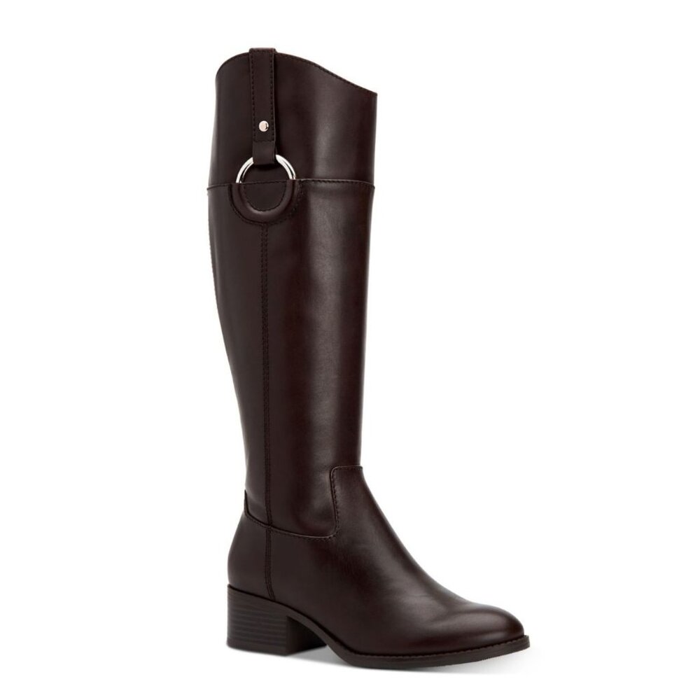 Alfani Womens Bexleyy Leather Almond Toe Knee High Riding Boots NIB